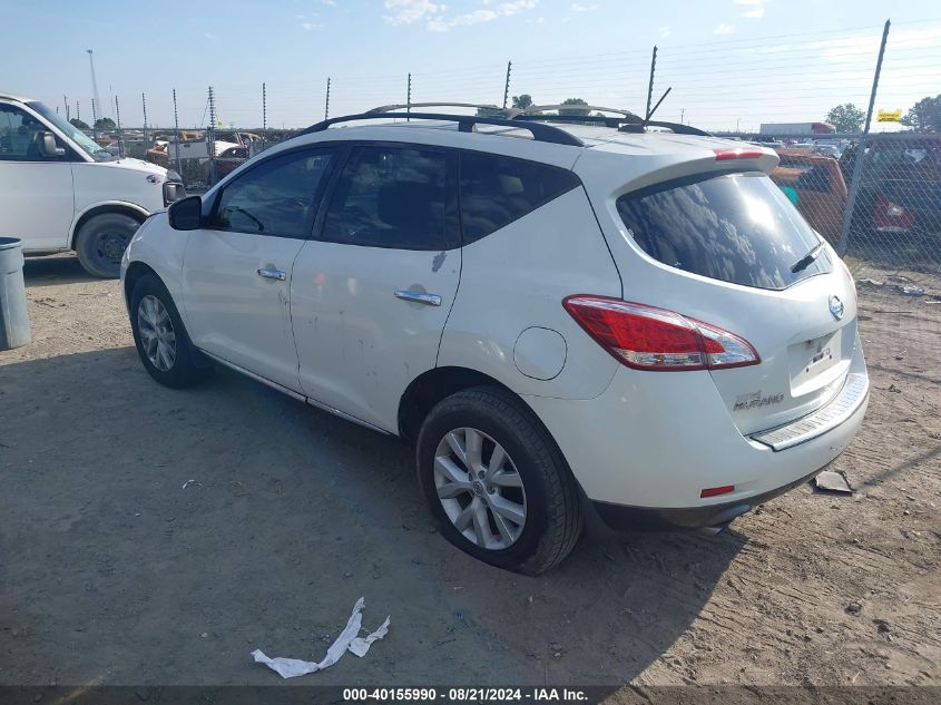 2011 Nissan Murano Sl VIN: JN8AZ1MU7BW062822 Lot: 40155990