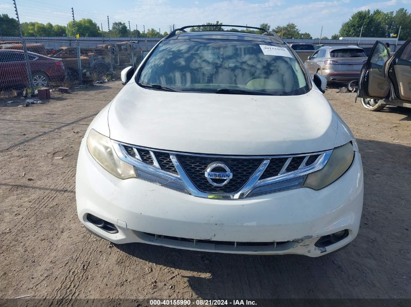 2011 Nissan Murano Sl VIN: JN8AZ1MU7BW062822 Lot: 40155990