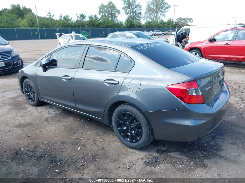 2012 Honda Civic Sdn Lx VIN: 2HGFB2F54CH321253 Lot: 40156006