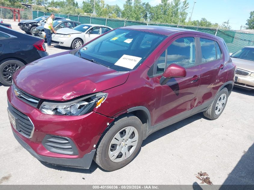 2017 Chevrolet Trax Ls VIN: 3GNCJKSBXHL273912 Lot: 40156036