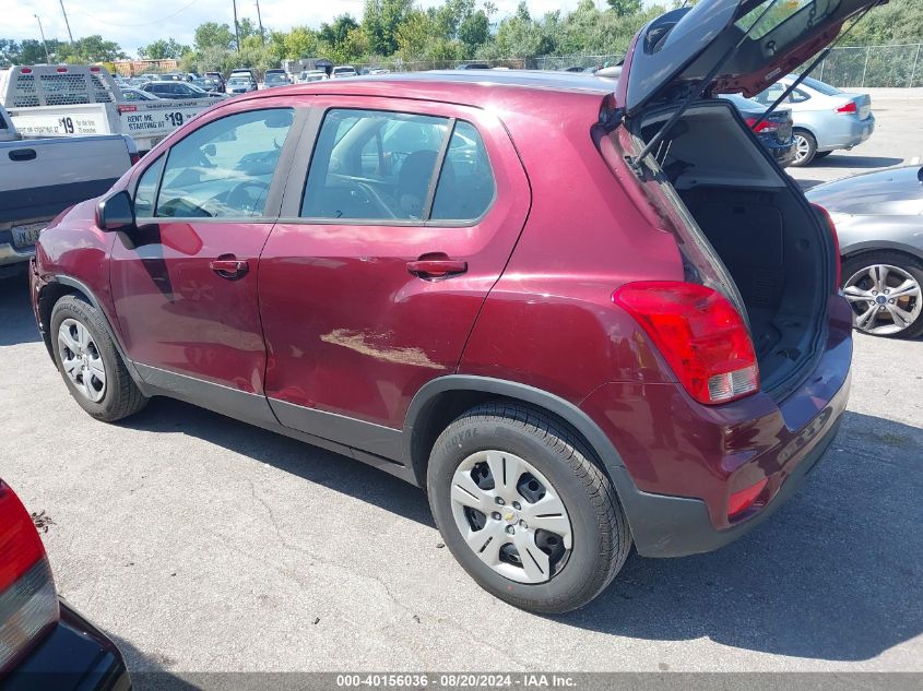 2017 Chevrolet Trax Ls VIN: 3GNCJKSBXHL273912 Lot: 40156036