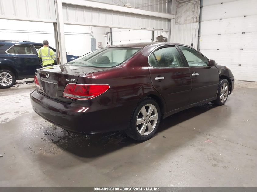 2006 Lexus Es 330 VIN: JTHBA30G165150570 Lot: 40156100