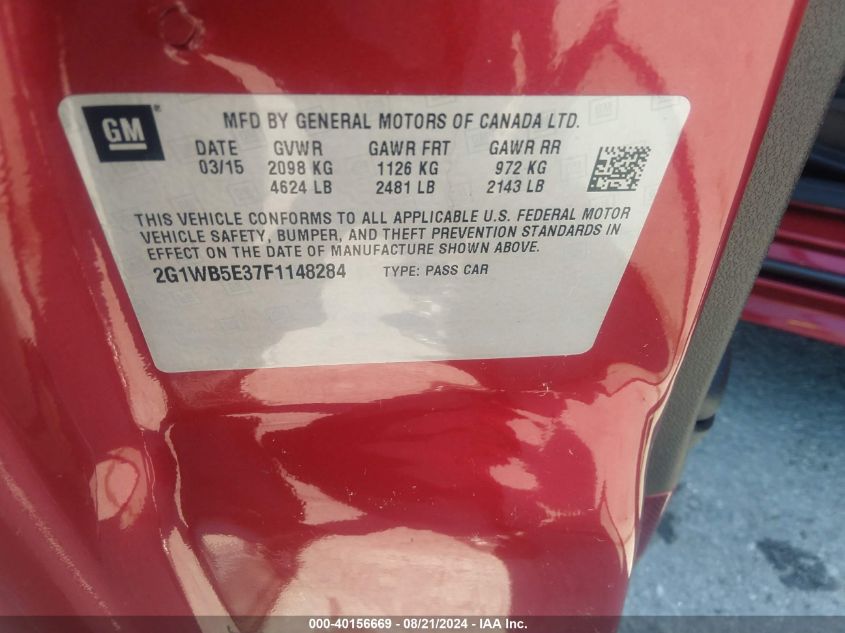 2015 CHEVROLET IMPALA LIMITED LT - 2G1WB5E37F1148284
