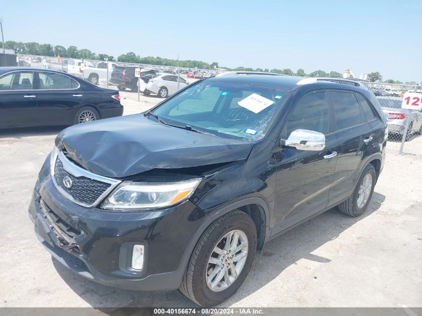 2014 Kia Sorento Lx VIN: 5XYKT3A63EG503849 Lot: 40156674