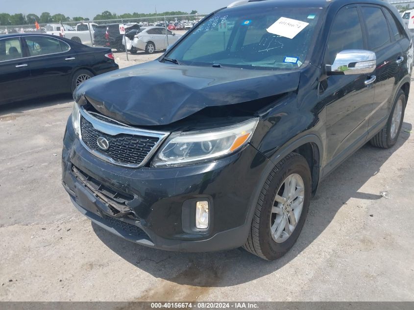 2014 Kia Sorento Lx VIN: 5XYKT3A63EG503849 Lot: 40156674