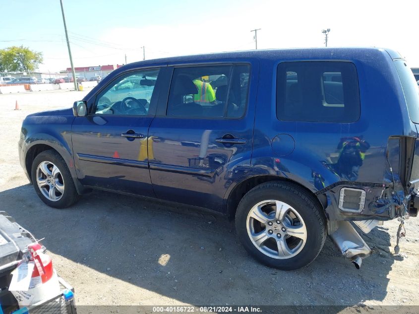 2014 Honda Pilot Ex-L VIN: 5FNYF4H79EB034022 Lot: 40156722