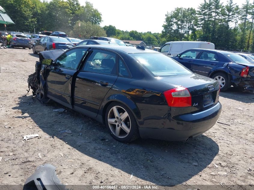 2004 Audi A4 1.8T Quattro VIN: WAULC68E44A018389 Lot: 40156857