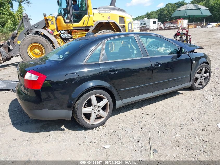 2004 Audi A4 1.8T Quattro VIN: WAULC68E44A018389 Lot: 40156857