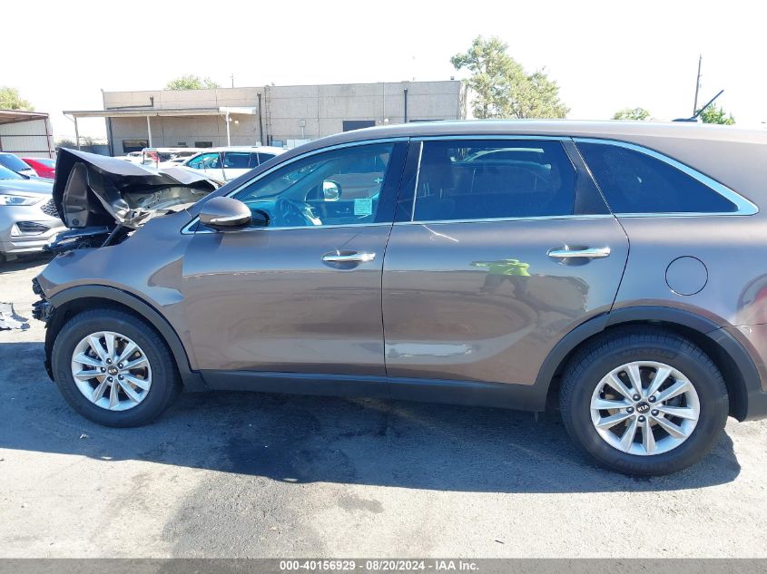 2019 Kia Sorento 2.4L Lx VIN: 5XYPG4A39KG514551 Lot: 40156929