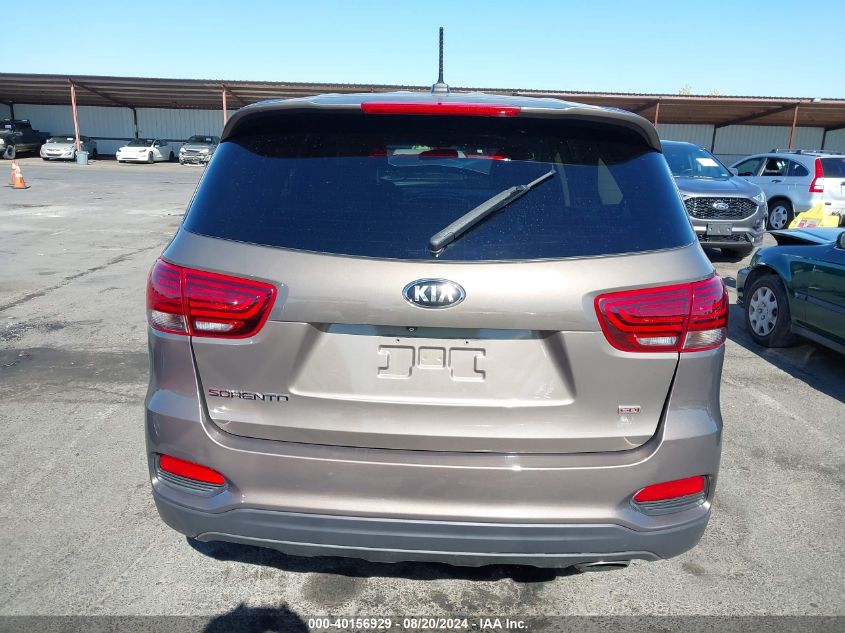 2019 Kia Sorento 2.4L Lx VIN: 5XYPG4A39KG514551 Lot: 40156929