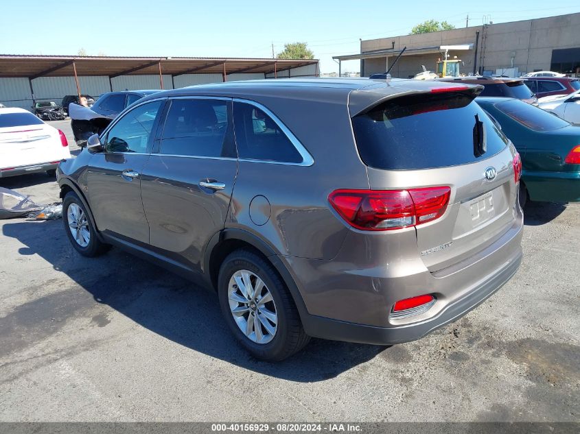 2019 Kia Sorento 2.4L Lx VIN: 5XYPG4A39KG514551 Lot: 40156929