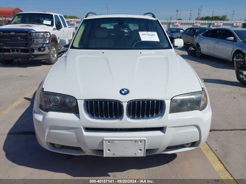 2006 BMW X3 3.0I VIN: WBXPA93496WG82337 Lot: 40157141