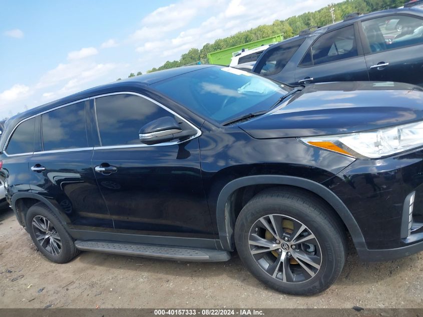 2019 Toyota Highlander Le VIN: 5TDZZRFH4KS368714 Lot: 40157333