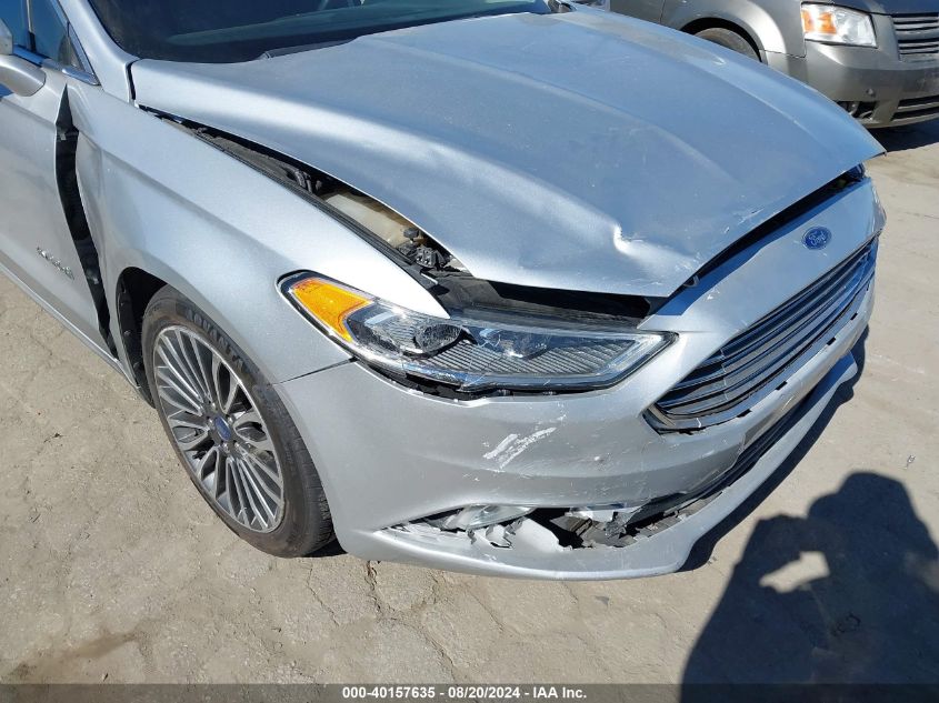 2018 Ford Fusion Hybrid Titanium VIN: 3FA6P0RU8JR249004 Lot: 40157635