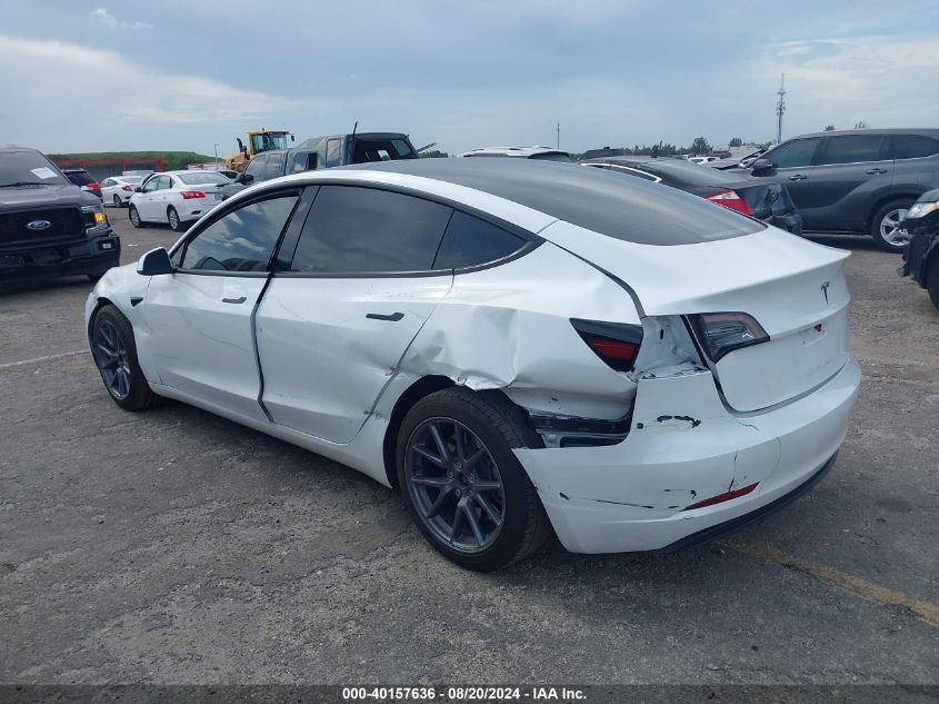 2023 Tesla Model 3 Rear-Wheel Drive VIN: 5YJ3E1EA3PF590616 Lot: 40157636