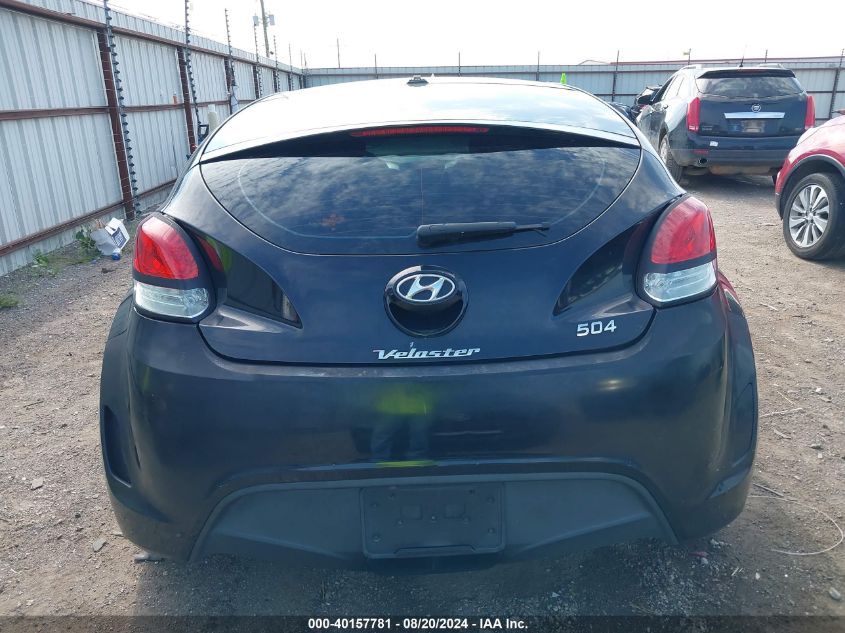 2013 Hyundai Veloster Base W/Black VIN: KMHTC6AD6DU145062 Lot: 40157781