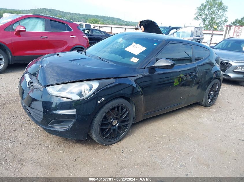 2013 Hyundai Veloster Base W/Black VIN: KMHTC6AD6DU145062 Lot: 40157781