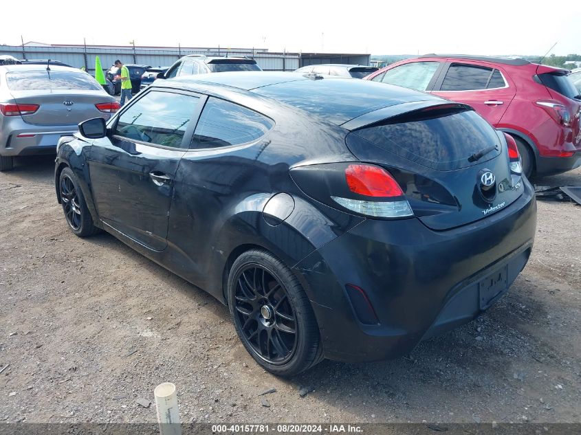 2013 Hyundai Veloster Base W/Black VIN: KMHTC6AD6DU145062 Lot: 40157781