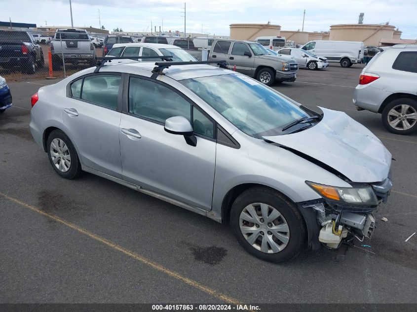 2012 Honda Civic Lx VIN: 2HGFB2F55CH605197 Lot: 40157863