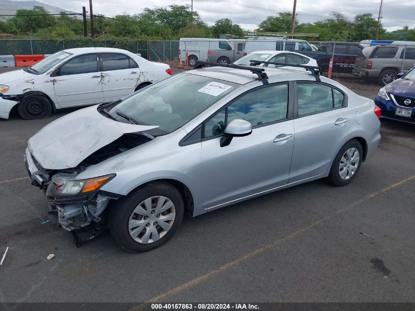 2012 Honda Civic Lx VIN: 2HGFB2F55CH605197 Lot: 40157863