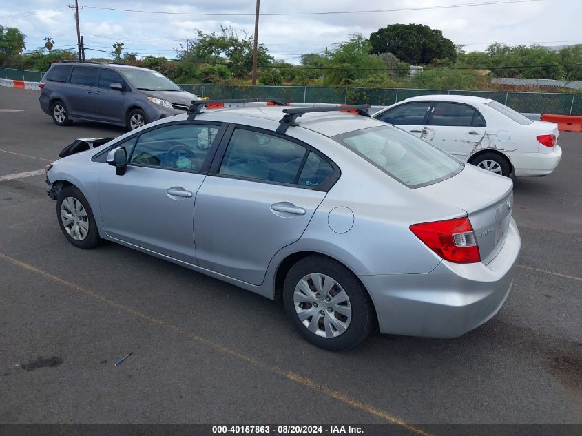 2012 Honda Civic Lx VIN: 2HGFB2F55CH605197 Lot: 40157863