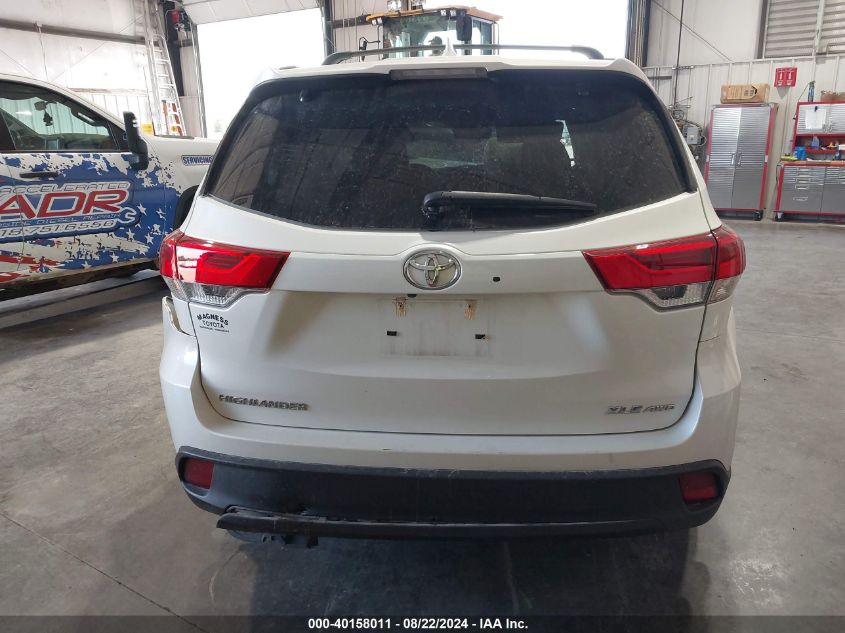 2018 Toyota Highlander Xle VIN: 5TDJZRFH5JS561322 Lot: 40158011