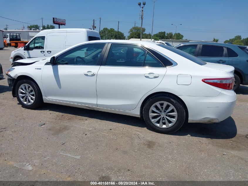 2017 Toyota Camry Hybrid Le VIN: 4T1BD1FK6HU206130 Lot: 40158166