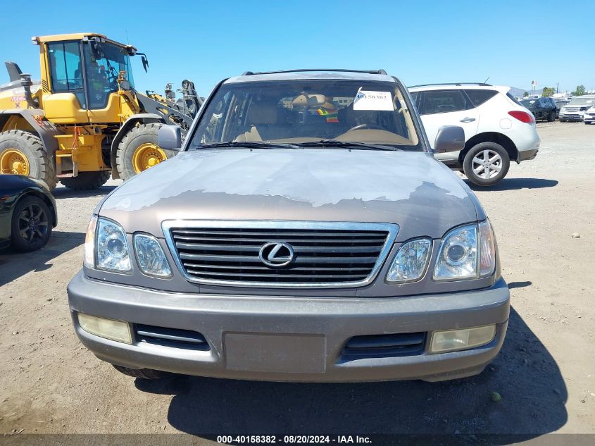 1999 Lexus Lx 470 VIN: JT6HT00W6X0047341 Lot: 40158382