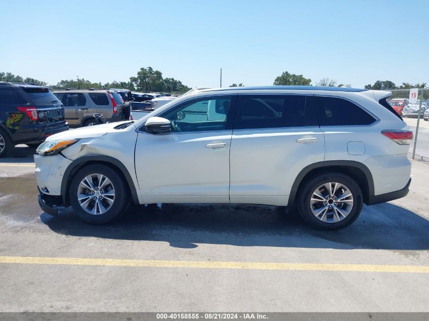 2015 Toyota Highlander Xle V6 VIN: 5TDKKRFH0FS081141 Lot: 40158555