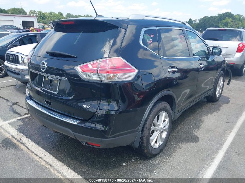 2015 Nissan Rogue Sv VIN: KNMAT2MT4FP516745 Lot: 40158775