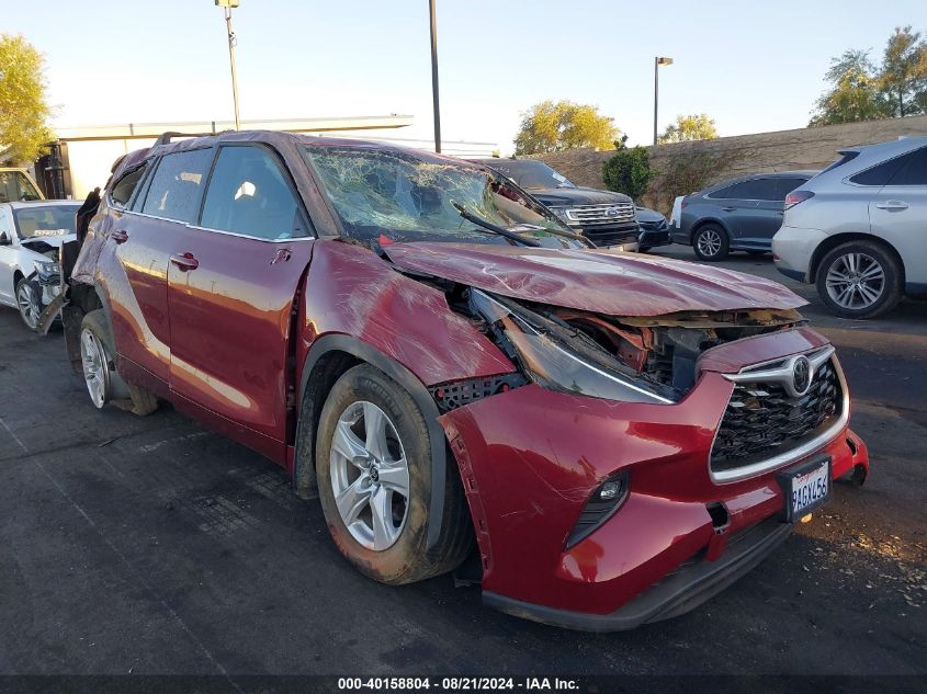 2022 Toyota Highlander L/Le VIN: 5TDZZRAH5NS109404 Lot: 40158804