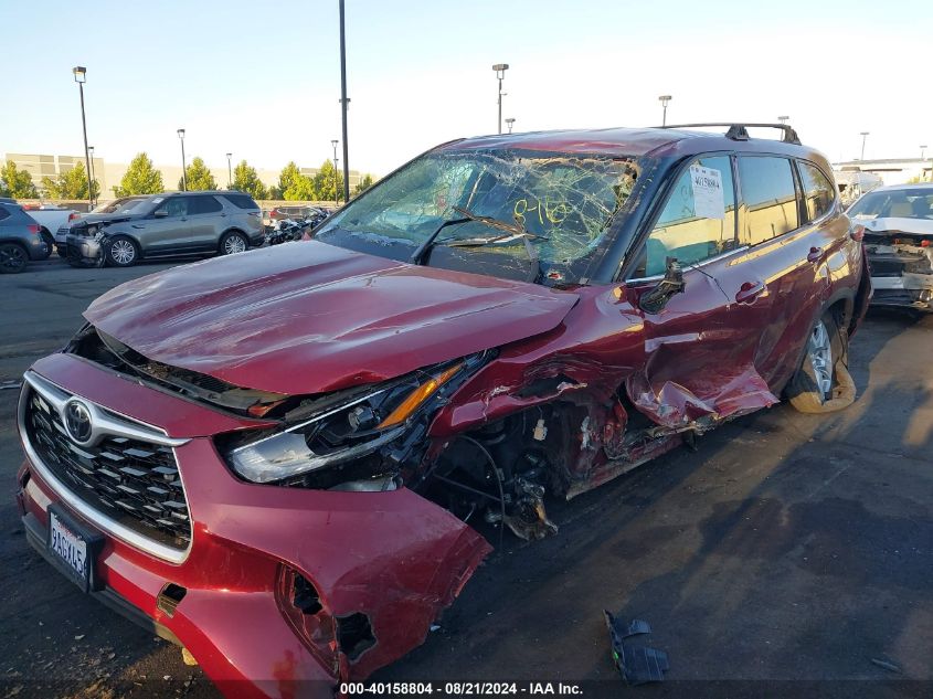 2022 Toyota Highlander L/Le VIN: 5TDZZRAH5NS109404 Lot: 40158804