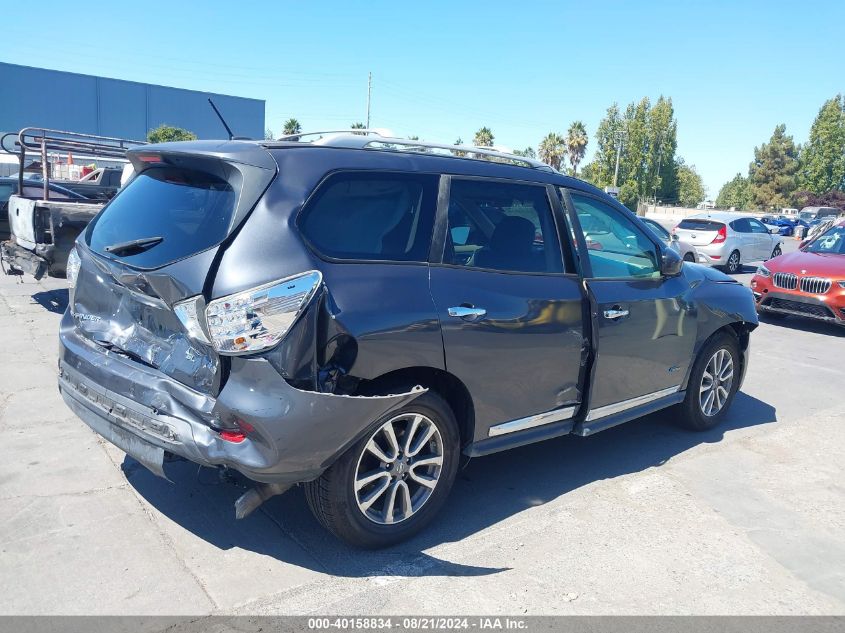 2014 Nissan Pathfinder Hybrid/Sv/Sl/Platinum VIN: 5N1CR2MM5EC640637 Lot: 40158834