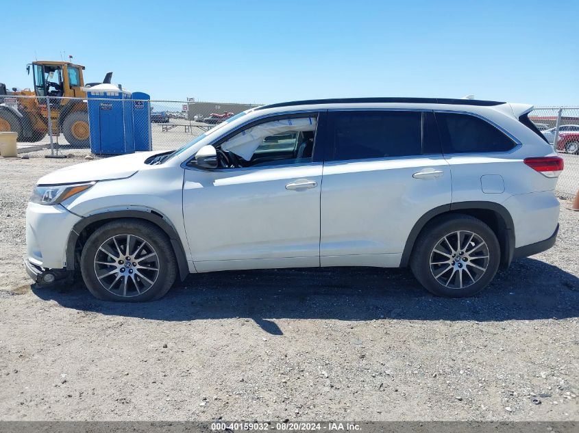 2017 Toyota Highlander Se VIN: 5TDJZRFH4HS517239 Lot: 40159032