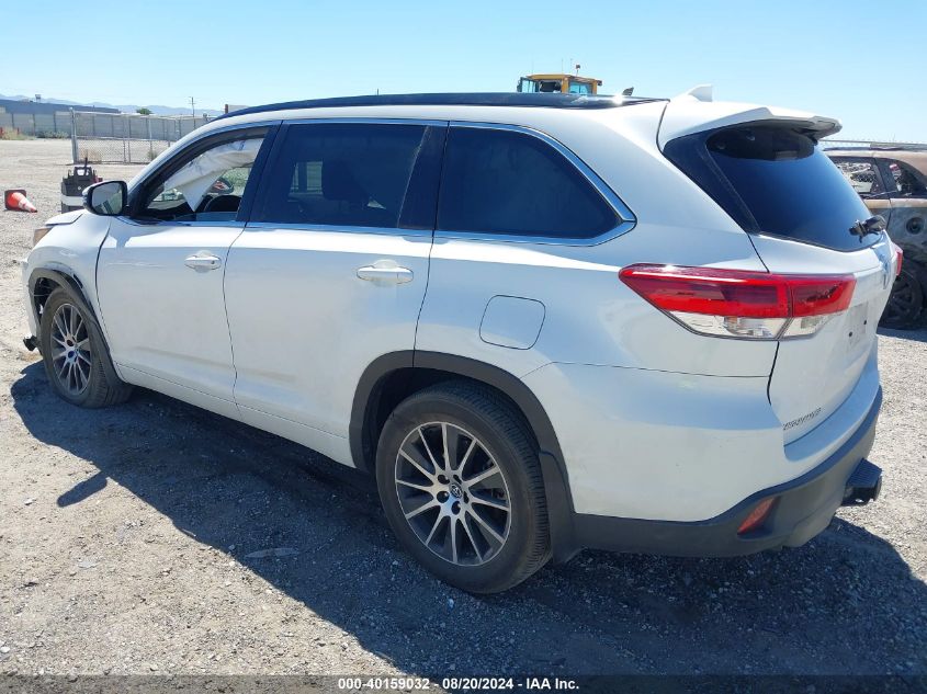 2017 Toyota Highlander Se VIN: 5TDJZRFH4HS517239 Lot: 40159032