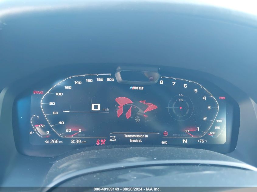 2021 BMW M8 VIN: WBSGV0C0XMCF58742 Lot: 40159149