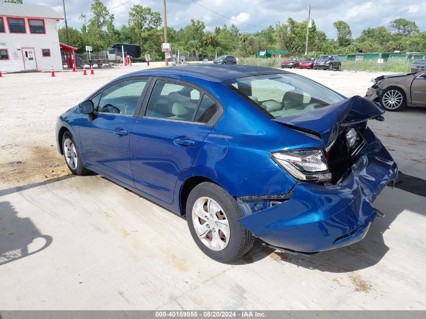 2013 Honda Civic Lx VIN: 19XFB2F50DE086748 Lot: 40159855