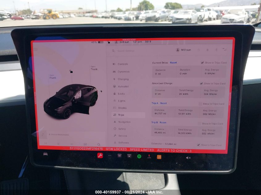 5YJYGDEE5MF216475 2021 TESLA MODEL Y - Image 18