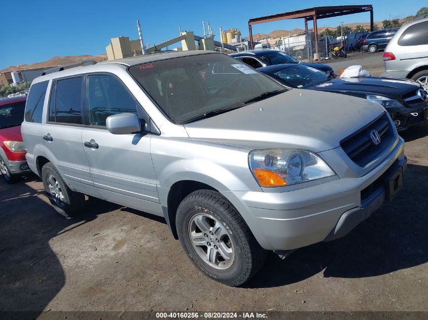 2005 Honda Pilot Ex-L VIN: 2HKYF18645H547640 Lot: 40160256