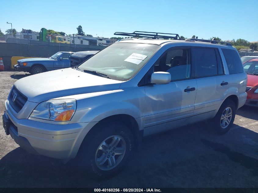 2005 Honda Pilot Ex-L VIN: 2HKYF18645H547640 Lot: 40160256