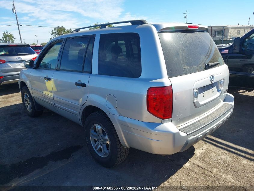 2005 Honda Pilot Ex-L VIN: 2HKYF18645H547640 Lot: 40160256