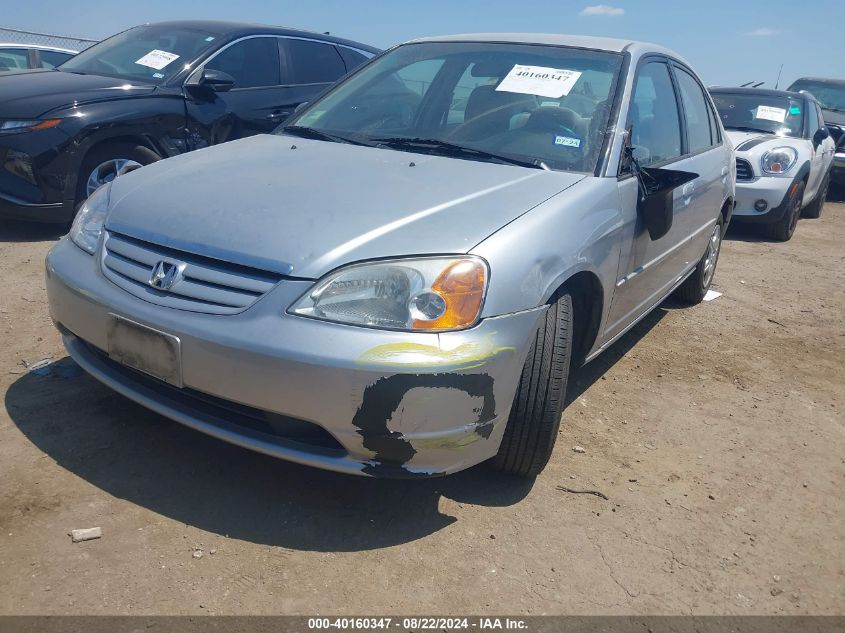 2002 Honda Civic Lx VIN: 2HGES16572H602449 Lot: 40160347