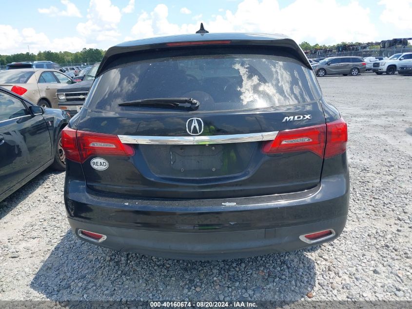 2014 Acura Mdx Technology Package VIN: 5FRYD3H49EB014101 Lot: 40160674