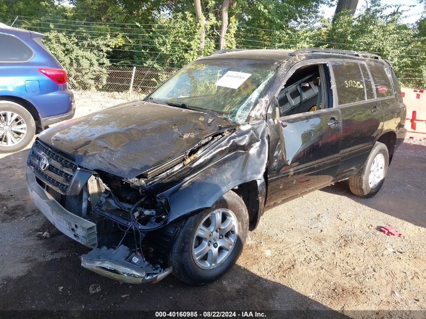 2003 Toyota Highlander V6 VIN: JTEGF21A130119434 Lot: 40160985