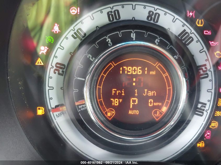 2012 Fiat 500C Lounge VIN: 3C3CFFER4CT109529 Lot: 40161052