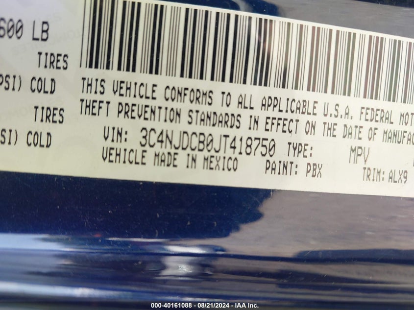 2018 JEEP COMPASS LIMITED 4X4 - 3C4NJDCB0JT418750