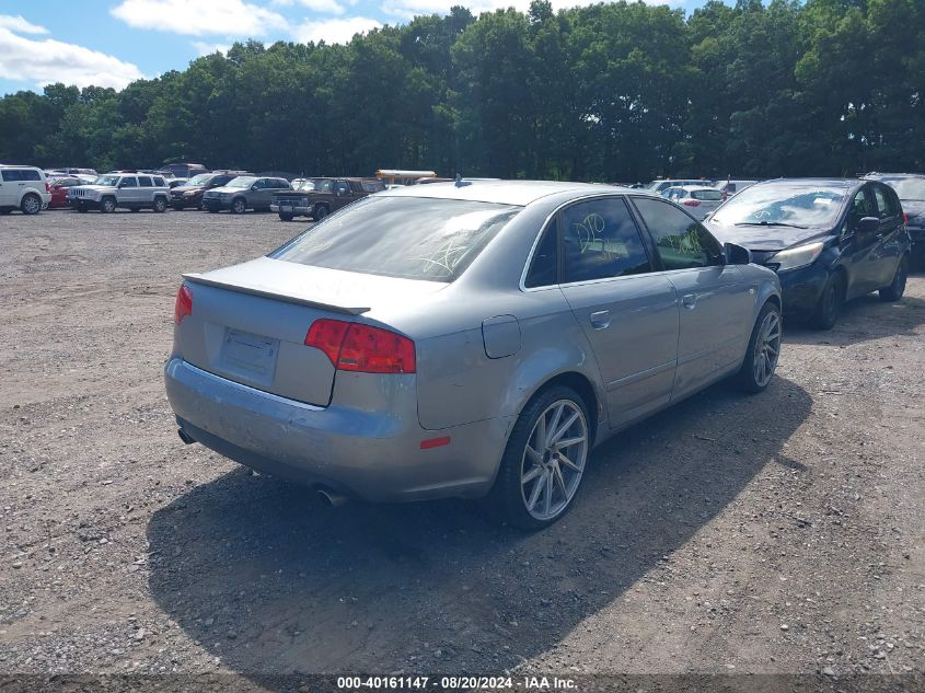 2007 Audi A4 3.2 VIN: WAUDH78E27A054422 Lot: 40161147