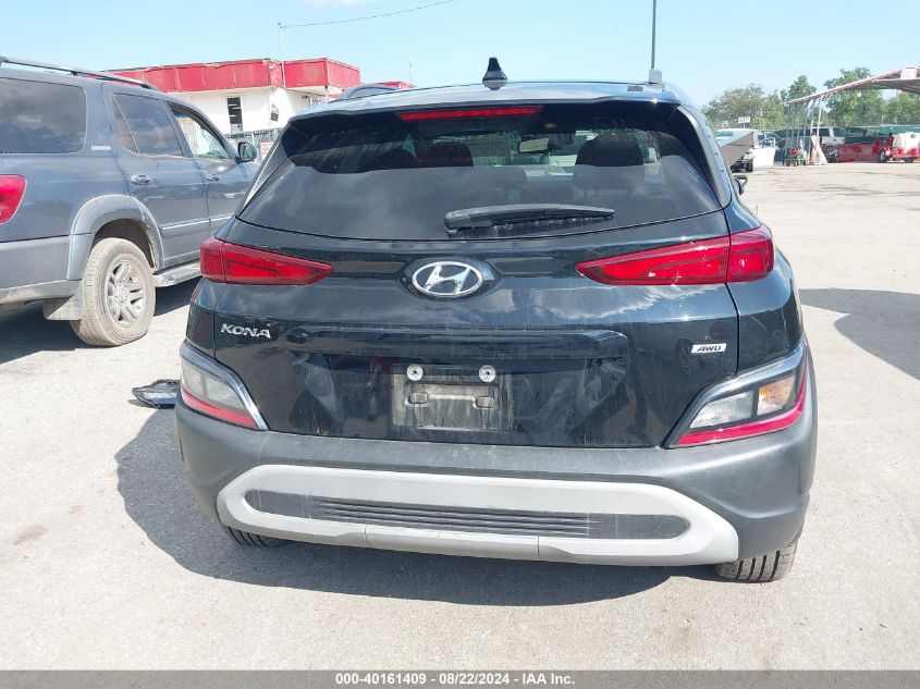 2022 Hyundai Kona Sel VIN: KM8K6CAB8NU853296 Lot: 40161409