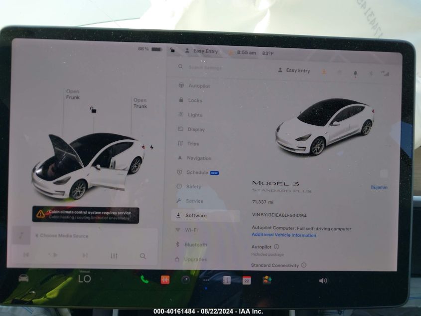 2020 TESLA MODEL 3 STANDARD RANGE PLUS REAR-WHEEL DRIVE/STANDARD RANGE REAR-WHEEL DRIVE - 5YJ3E1EA6LF504354