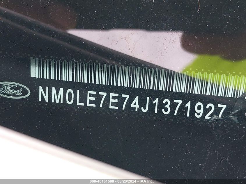 2018 Ford Transit Connect Xl VIN: NM0LE7E74J1371927 Lot: 40161588